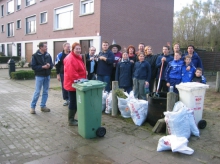 het team in actie