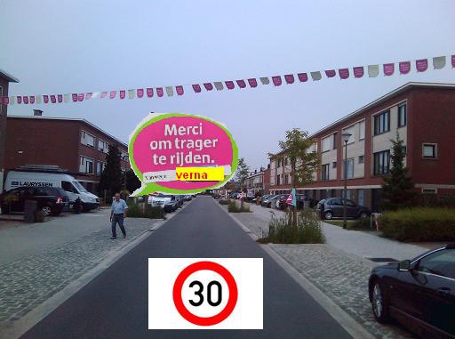 verkeersveiligheid in onze straat = 30km/uur !